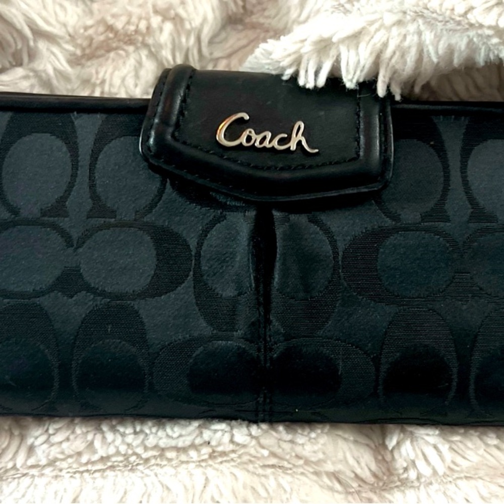 Coach Signature “C” pleated wallet